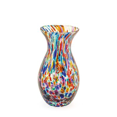 Ausgestellte venezianische Glasvase in verschiedenen Farben 19 cm