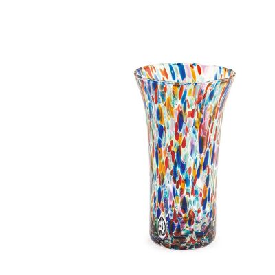 Vaso Veneziano svasato in vetro colori assortiti cm 21