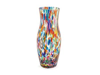 Vase en verre vénitien évasé couleurs assorties 25 cm 2