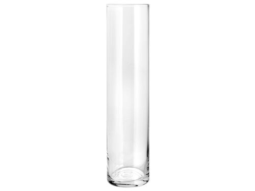 Vaso vetro Tr sparente Cilindrico 15 cm Altezza 80 cm.