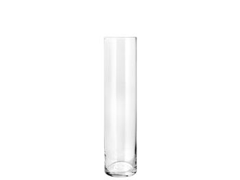Vase en verre cylindrique transparent 10 cm Hauteur 35 cm. 4