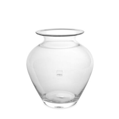 Jarrón de cristal transparente clase c Alt. 20 cm Diámetro 18 cm