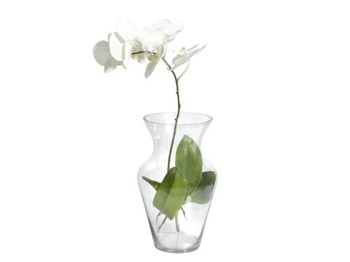 Vaso vetro Trasparente Un flor 35 cm
