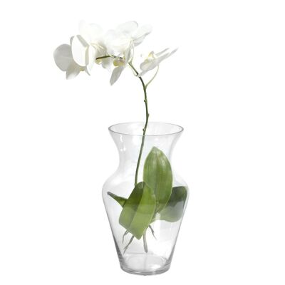 Transparent glass vase Un flor 35 cm
