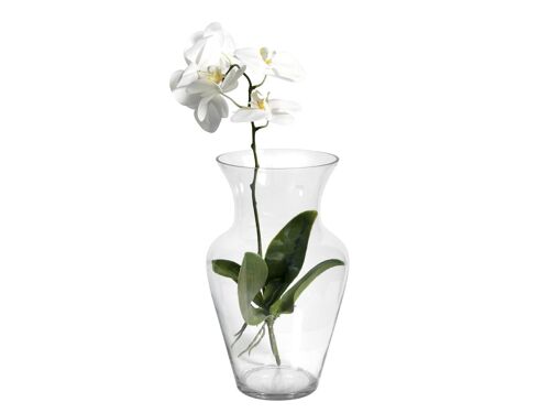 Vaso vetro Trasparente Un flor 40 cm