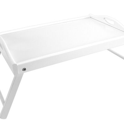 56x35 cm White Wood Bed Tray