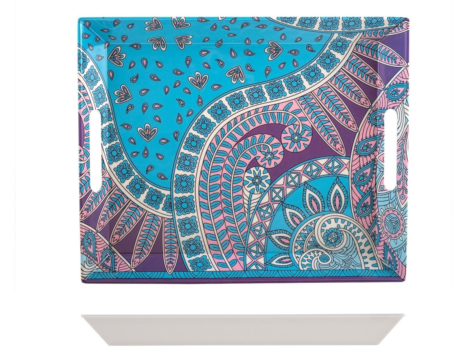 Vassoio in melamina decoro rtensie 33x41cm