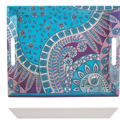 Melamine tray with rtensie decoration 33x41cm