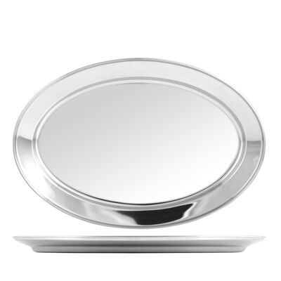 Oval stainless steel tray 25 cm