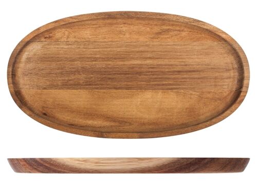 Vassoio ovale in legno di acacia cm 33x17