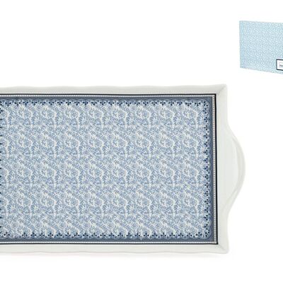 Blue Dream porcelain tray with handles