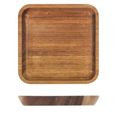 Square tray in acacia wood cm 17