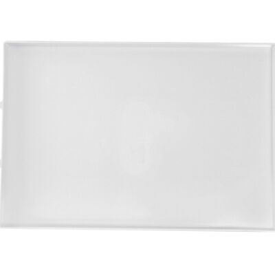 Rectangular tray 100% White Melamine with handle 43x29 cm