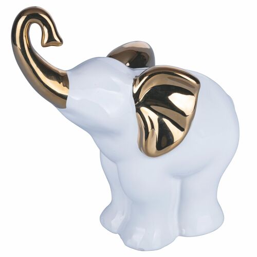 ELEFANTE BIANCO /ORO DECORATIVO