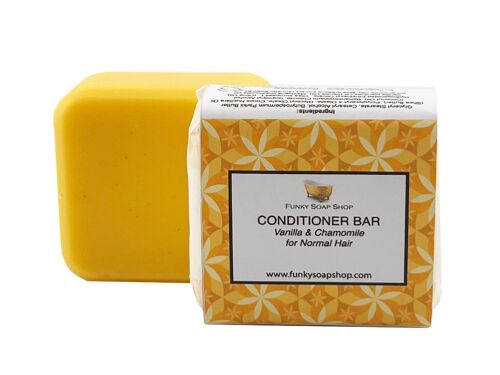 Solid Conditioner Bar Vanilla & Chamomile, For normal Hair, 1 Bar of 60g