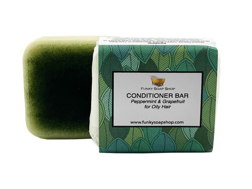 Solid Conditioner Bar Peppermint & Grapefruit, For oily Hair, 1 Bar of 60g