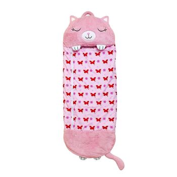 Gigoteuse transformable en oreiller, pour enfant, Chaton. Toucher pelucheux. Grand /L : 170x70cm. 2