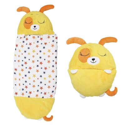 Sleeping bag convertible into a pillow, for children, Puppy. Plush touch. Small / S: 135x50cm.