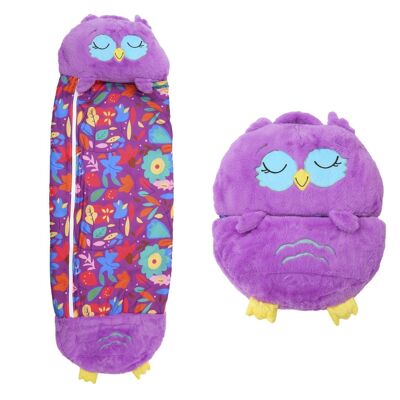 Sleeping bag convertible into a pillow, for children, Pajarito. Plush touch. Small / S: 135x50cm.