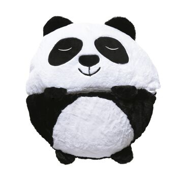 Gigoteuse transformable en oreiller, pour enfant, Panda Bear. Toucher pelucheux. Petit / S : 135x50cm. 2