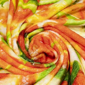 Couverture chaude en flanelle 180 cm motif pizza végétarienne 2
