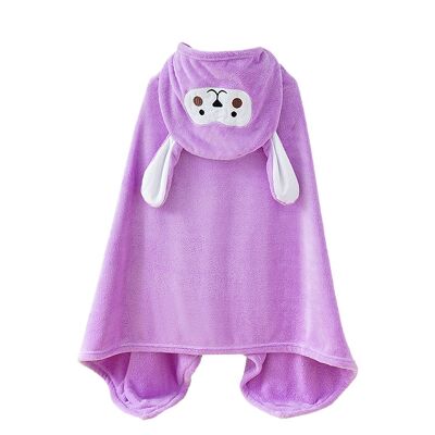 Bunny design children's blanket robe.