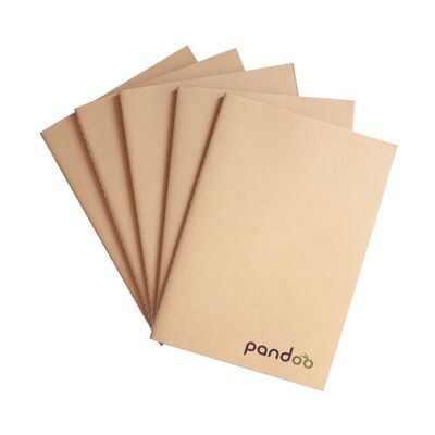 Notebooks made from 100% bamboo pulp | A4 size | 5x 5 pieces