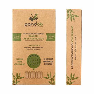 Reusable bamboo makeup remover pads | 8x 10 pieces