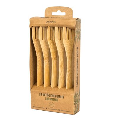 100% natural bamboo cutlery | forks | 15x 5 pieces