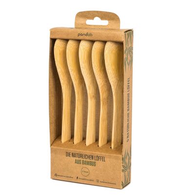 Cubiertos de bambú 100% natural | cuchara | 15x 5 piezas