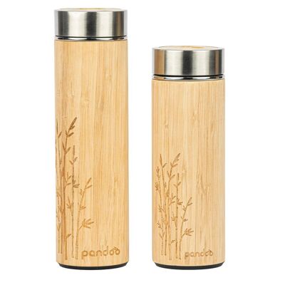 Bambus Thermobecher inklusive Teesieb | 360 ml | 8 Stück