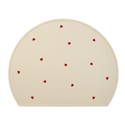 Love silicone placemat - Ivory