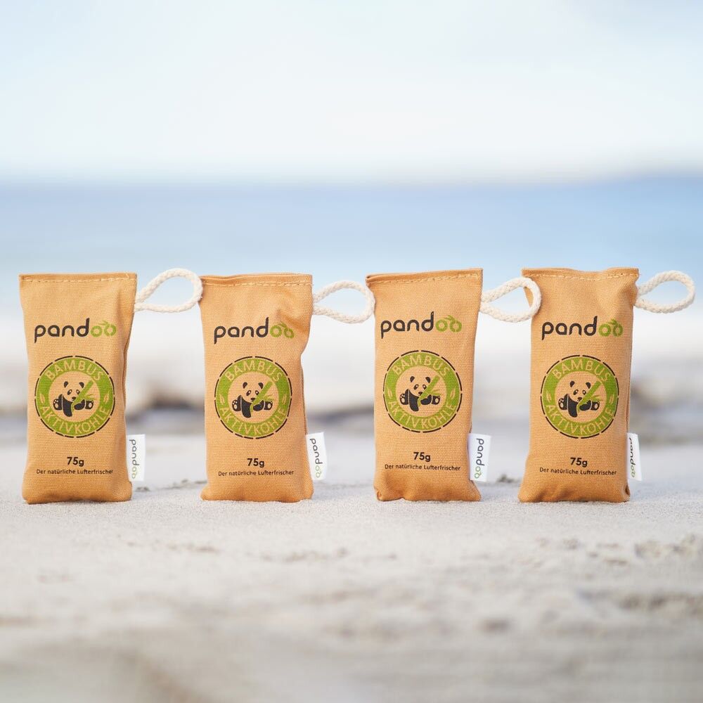 Natural air freshener with bamboo activated carbon | 4 x 75g | 10 pieces