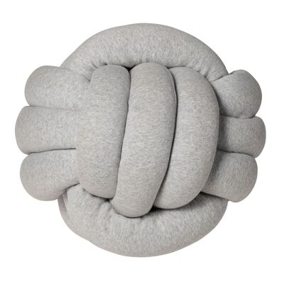 Coussin Noeud Jersey Gris