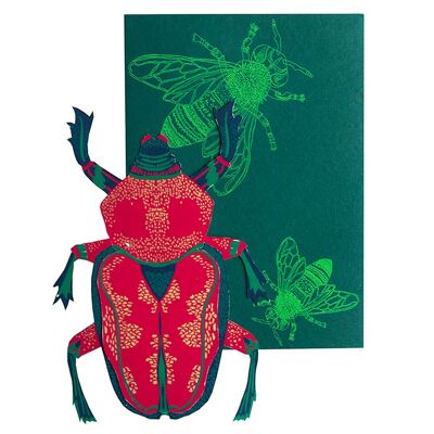 Scarab Beetle Greetings Card