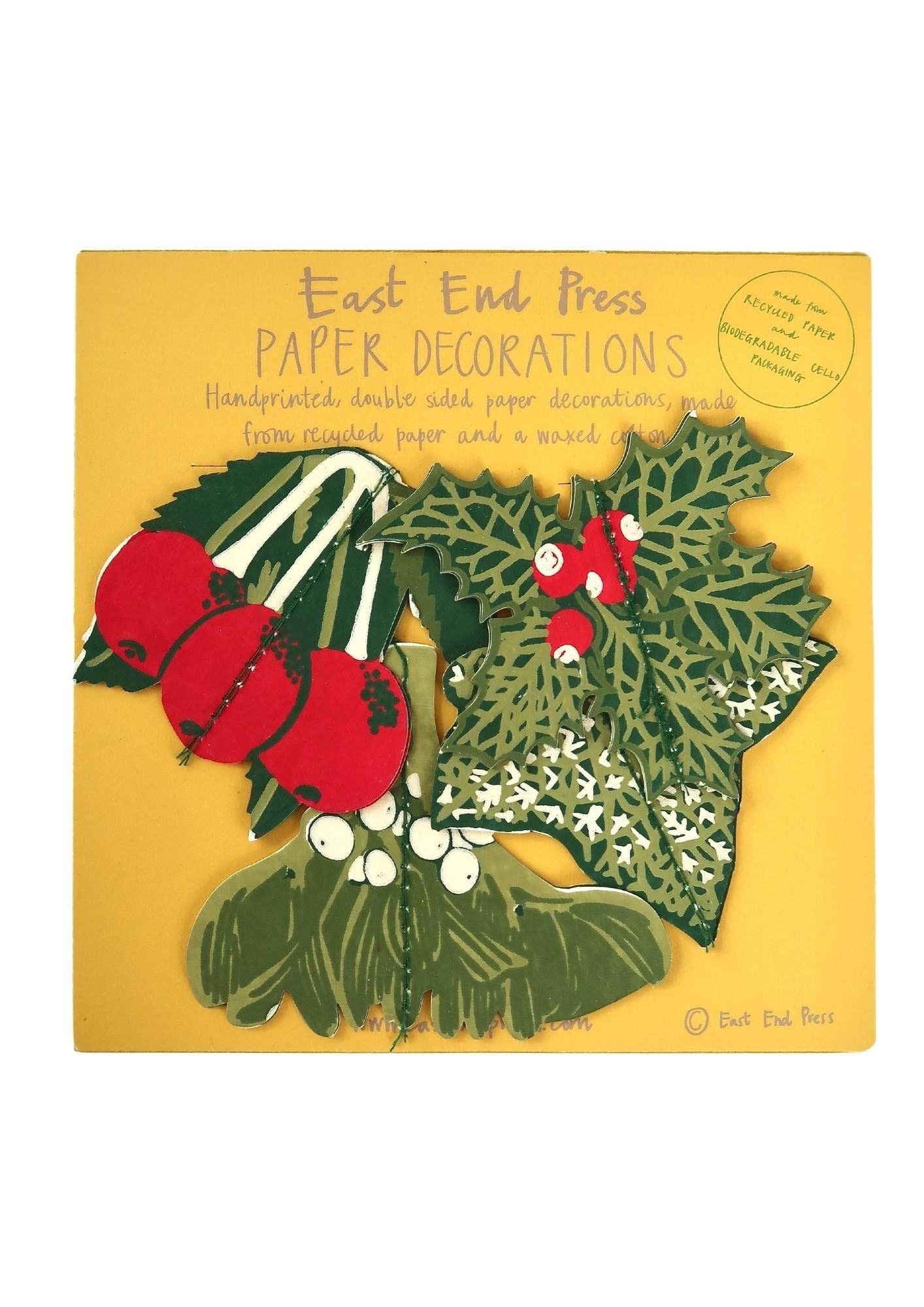 Winter Foliage Paper Decorations