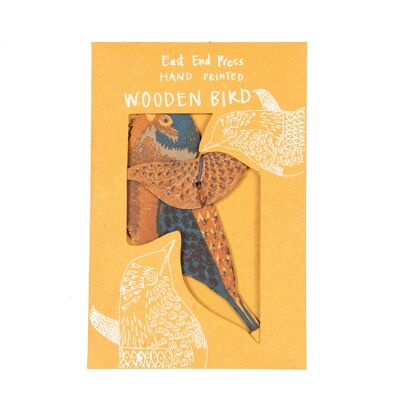 Wooden Bird Decoration - Browns