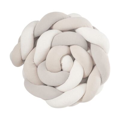 Trio Tricot Tressé Serpent de Lit Beige Sable Naturel