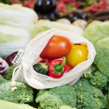 filets pour fruits et légumes | coton biologique | 34x paquet de 6 5