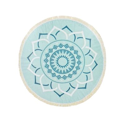 Mint green super soft touch round towels/blankets