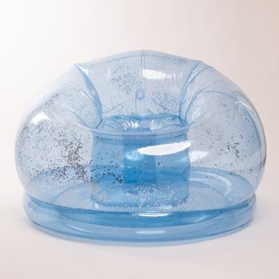 Inflatable Armchair With Blue Glitter 110 x 96 cm