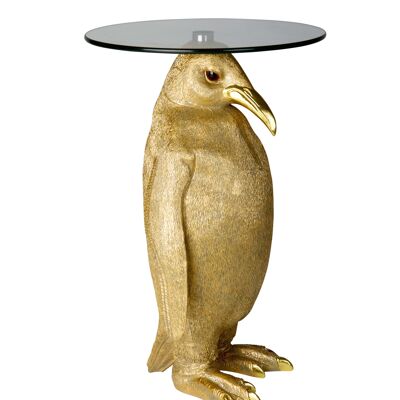 pinguin side table gold 32x32x49cm