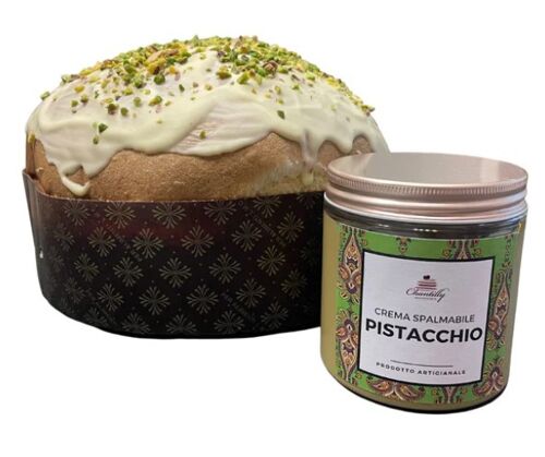 Panettone con crema al Pistacchio