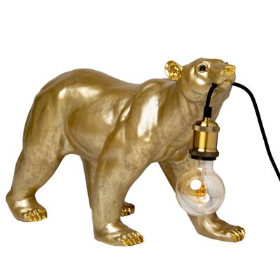 Icebear lamp polyrasin in gold 62x24x36