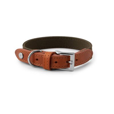 Dog Collar Signature Cognac Khaki