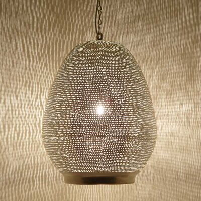 Plafoniera Orient Muscat D36 | lampada in vero ottone argentato | Lampada a sospensione boho in stile marocchino