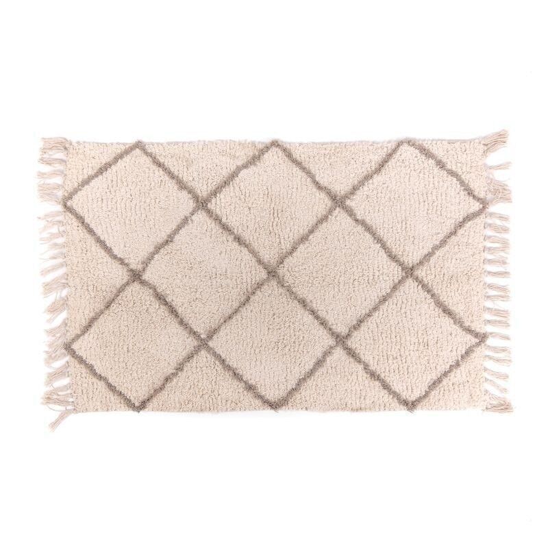 ALFOMBRA 60X90 ROMBOS CRUDO HH3051489