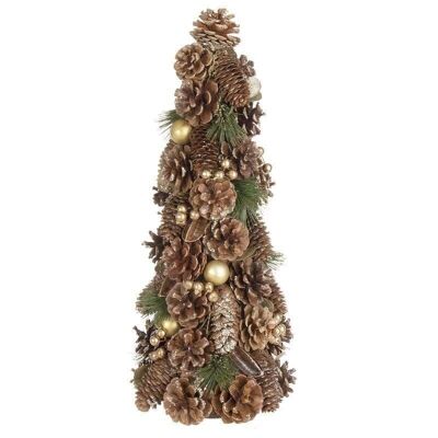 ARBOL DECORATIVO CON PIÑAS DORADAS HH3046694