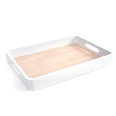 BANDEJA 34X24 EFECTO BAMBU BLANCO HH22212769