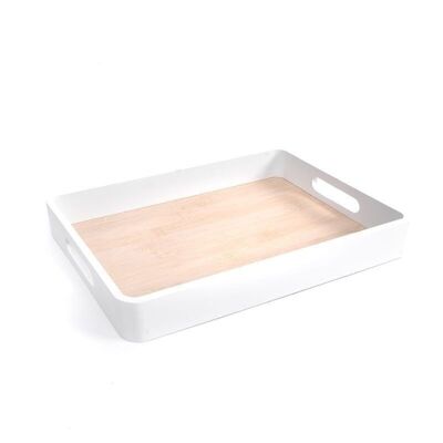 BANDEJA 40X30 EFECTO BAMBU BLANCO HH22212771